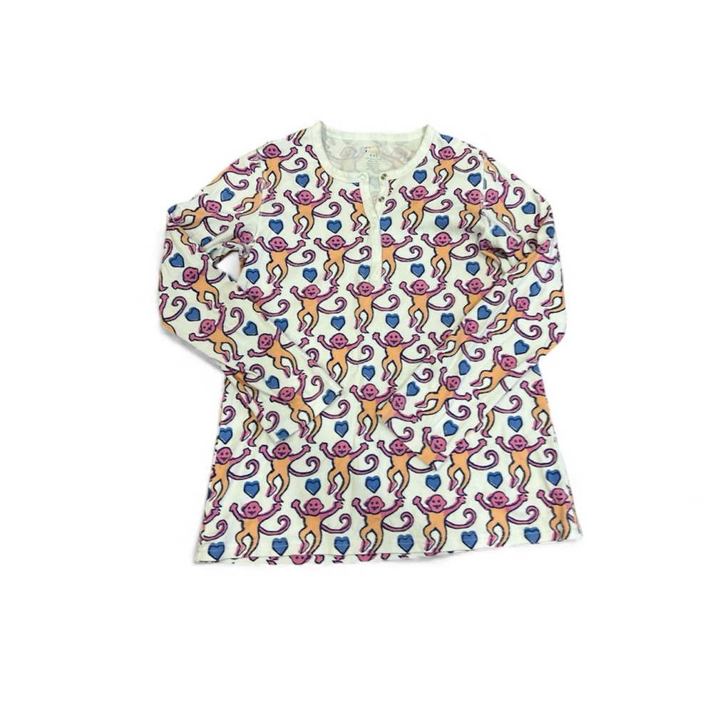 Roller Rabbit Lovely Monkey Pima Cotton Long Sleeve Pajamas XXS - Picture 4 of 11